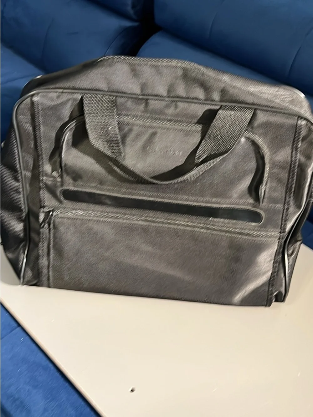 Calvin Klein Black Laptop Briefcase with Front Zip Pockets